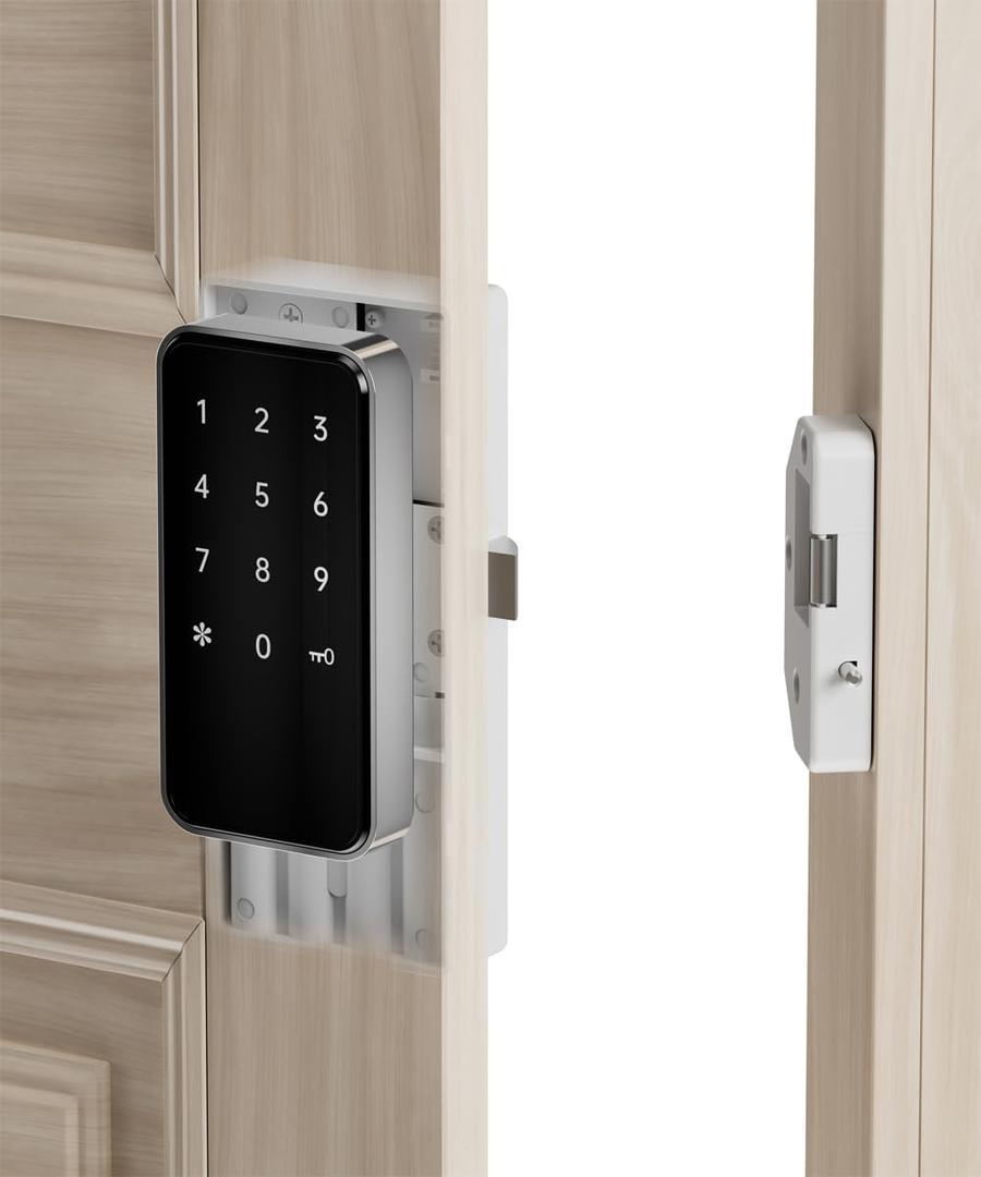 RFID Lock  Digital Keyless Cabinet Locks with Password & Card Access, Dual & Single Unlock Modes, Public/Private Use, Touch Keypad for Gym Lockers, Drawers, Office Cabinets (Black)