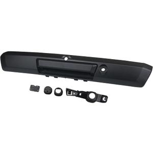 TQPONLY Tailgate Handle with Keyhole&Camera Hole,Compatible with 2017-2020 Ford F250 F350 F450 F550 Super Duty Pickup Rear Door Latch Handle (Textured Black)