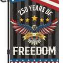 2 x 250 Anniversary Usa Garden Flags for Outside, 250 Anniversary USA Flag 1776-2026 Commemorative Patriotic Yard Sign Outdoor Design Banner 4th of July Decorations Double Sided Waterproof Flag with Eagle Design 250 Year American Flag 12x18 Inch