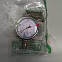 2000 PSI Glycerin Liquid Filled Pressure Gauge, 2.5" Dial, 1/4 NPT Lower Mount, 304 Stainless Steel Case, Brass Wetted Parts, Dual Scale PSI/Bar - ASME B40.1 Grade A