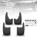 Mud Flaps for Dodge Ram 1500/2500/3500 2009-2018 & Ram 1500 Classic 2019-2024 | Fits Without Fender Flares| Front & Rear Splash Guards | 4PCS Set | No Drill Installation | Heavy Duty, Black