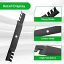 GX22151 Gator Blade for 42'' Deck, Compatible with J OHN Deere 102, 105, 115, 125, 135, D100, D105, D110, D120, E100, E110, E120, LA100, LA105, LA110, Replaces GY20850, AM141033, 2 Pack