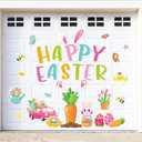 34PCS Easter Magnets Garage Door Decorations - Magnetic Refrigerator Car Magnet Outdoor Holiday Decor(Happy Easter)