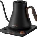 INTASTING Electric Kettle, Gooseneck Electric Kettle, 1 Precise Temperature Control, Stainless Steel Interior, Quick Heating for Pour Over Coffee, Tea & Boiling Water, 0.9L (Matte Black)