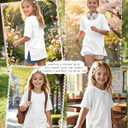 Yooo's Vivi Girls Oversized T Shirts Short Sleeve Crewneck Kids Summer Tops Teen Casual Basic Tees 5-14 Years