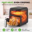 NutriChef 4.2QT Glass Air Fryer | 9-in-1 Preset Cook Modes | Glass Fry Bowl for Best Cooking Results | Cook Steak, Chicken, Fish, Veggies, Fries & More | Temperature & Timer Control | Black