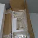 Modern Crystal Bathroom Vanity Light, 3-Light Brushed Gold Bathroom Light Fixtures with Clear Shades, Vanity Lighting Fixtures Over Mirror (Exclude Bulb)