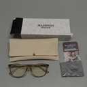 Madison Avenue Blue Light Blocking Glasses Anti Eyestrain UV Glare Blue Light Glasses for Women with Case, TV Phone Computer Gaming Eyeglasses (Coffee Brown)