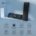 Keychron Q6 Pro Full Aluminum QMK/VIA Programmable Knob Bluetooth Custom Mechanical Keyboard, Full-Size KSA Double-Shot PBT Keycap Hot-Swappable, RGB Backlit, Red Switch for Mac Windows Linux - Black