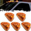 PSEQT Cab Roof Marker Lights 10 LED Amber Top Clearance Running Lights Compatible with Ford 1999-2016 F150 F250 F350 F450 F550 Super Duty Pickup Trucks SUV (5PCS, Amber Lens)