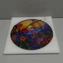 Stained Glass Sun Catcher, Wild Flowers Stained Glass Window Hanging Garden Decor, Sun Catchers Indoor Window, Whimsical Decoration for Home Backyard Patio Lawn Porch with 9.8 Inch