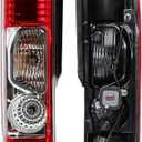 SAILIN Replacement Driver Left Side Tail Light Rear Lamp Without Circuit Fit Ram Promaster 1500, 2500, 3500 from 2010-2022