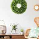 20 Inch Boxwood Front Door Wreaths, Spring and Summer Outdoor Wreath for Front Door, All Seasons Artificial Green Wreath for Farmhouse Wedding Porch Wall All Seasons Indoor Decorations