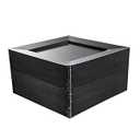 NZVCN 100 PCS Black Plastic Dinner Plates, 9.5" Square Heavy-Duty Disposable Plates Dessert Plates Serving Dishes for Wedding, Party, Easter, Christmas