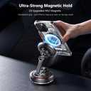 SYNCWIRE for MagSafe Car Mount [3-Axis] Nano Adhesive Gel + Strong Suction Cup Magnetic Phone Holder for Dashboard & Windshield, 360 Adjustable for iPhone 17 16 15 14 13 12, Samsung, Carbon Fiber