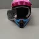 Youth Dirt Bike Helmet DOT Certified - Full Face Motorcycle Helmet for Off-Road, ATV, Street Riding, Includes Adjustable Goggles & Protective Gloves (Large, PINK)