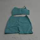 SUUKSESS Women Seamless Workout Sets Strappy Sports Bra High Waist Booty Shorts Outfits (6-8, #1 Light Green)