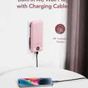 VEGER Portable Charger with Built-in AC Plug and Cables, All in One 10000mAh Ultra Slim Power Bank Travel Essentials, Fast Charging Battery Pack Compatible with iPhone, Samsung, Android (Crepe)