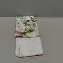 Eucalyptus Botanical Leaves Pink Rose Floral Kitchen Window Curtains Over Sink Farmhouse Flower Leaf Small Window Treatment Cafe Short Curtains for Bathroom Treatment Tier Drapes 26x24 inch (04 Green Pink)