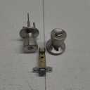 Satin Nickel Privacy Door Knob with Lock, Interior Bedroom & Bathroom Door Hardware & Locks - 1Pack Silver Door Knob