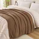Light Brown Throw Blanket, Knit Throw Blanket for Couch, Soft Cozy Warm Lightweight Reversible Decorative Moss Stitch Cable Knitted Blankets for Bed, 60x80 Inches, Camel Brown