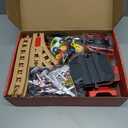 TOY Life Train Set 81pcs with Crane & Locomotive Train Toy, Wooden Train Tracks Toys for Toddlers Boys Girls 3 4 5, Wood Toys Gift Toddler Train for Kids 4-8 - Fits Thomas Brio Chuggington