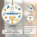 2 x Hanukkah Ornaments 2025 - Happy Hanukkah Ornament for Tree, Jewish Home Decor, Chanukkah Gifts for Women, Men, Friend, Family, Coworker