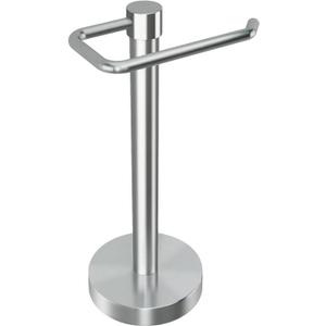 YUMORE Hand Towel Holder Stand Countertop Towel Rack Free Standing Towel Bar Hanger for Bathroom Kitchen (Brushed Nickel) (Pro Max, Silver)
