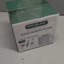 FOCUSLINE 100 Count 6 Inch Clear Plastic Plates, Disposable Heavy Duty Salad Dessert Plates- Premium Hard Plastic Plate Fancy Disposable Clear Plate for Weddings, Parties and Events