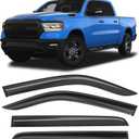 Shatterproof Taped-On Window Deflectors for Dodge Ram 1500 Crew Cab 2019-2025 (New Body Style), Rain Guards, Window Visors for Cars, Vent Deflector, 4pcs