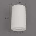 White Opal Cylinder Glass Lamp Shade Replacement, Light Fixture Replacement Glass Cover or Globe for Chandelier Pendant Lamp Wall Sconce,1 5/8 inch Fitter, 5.5"x3.5"
