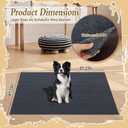 Dog Playpen Mat, Dog Crate Pad Liner for Kennel Training Under Pet Cage Non-Slip Kennel Mat to Protect Floors Extra Large Absorbs Urine Reusable Dog Playpen Mat, 47.23" X 60.23"