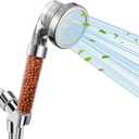 Filtered Shower Head for Hard Water, High Pressure 3 Modes Shower Heads with Handheld Spray, Water Softener Showerhead Set with Mineral Beads to Remove Chlorine & Fluoride for Dry Hair & Skin