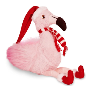 Bearington Pluma The Festive Flamingo Stuffed Animal, Christmas Flamingo, 8.5 Inch Flamingo Christmas Decoration, Ideal Holiday Stuffed Animal Gift for Toddlers, Kids & Teens