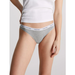 Calvin Klein Women's Modern Cotton Thong Panty, Grey Heather, Small