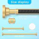 AIZESI Small Tension Rod 18 To 27 Inch1 - Inch Diameter Gold Tension Curtain Rod Small Tension Rod No Drilling, Anti - Slip, Anti - Rust Short Tension Rod