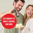 HAPPY NUTS Comfort Powder Deodorant For Men: Anti-Chafing Sweat Defense, Odor Control, Aluminum-Free, Perfect Stocking Stuffer Gift for Men's Private Parts 6 oz (1 Pack), Original Scent