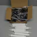 SURAIELEC Battery Operated Christmas Window Candles, Dusk-to-Dawn Window Candle with Removable Candle Holders, LED Flameless Candlesticks for Christmas Window, Mantel, Dining Table, Black, 8-Pack