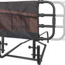 Stander EZ Adjust Bed Rail, Adjustable Senior Bedrail and Safety Assist Railing for Elderly Adults with Organizer Pouch, ASTM Safety Approved Guard-Rail, Black