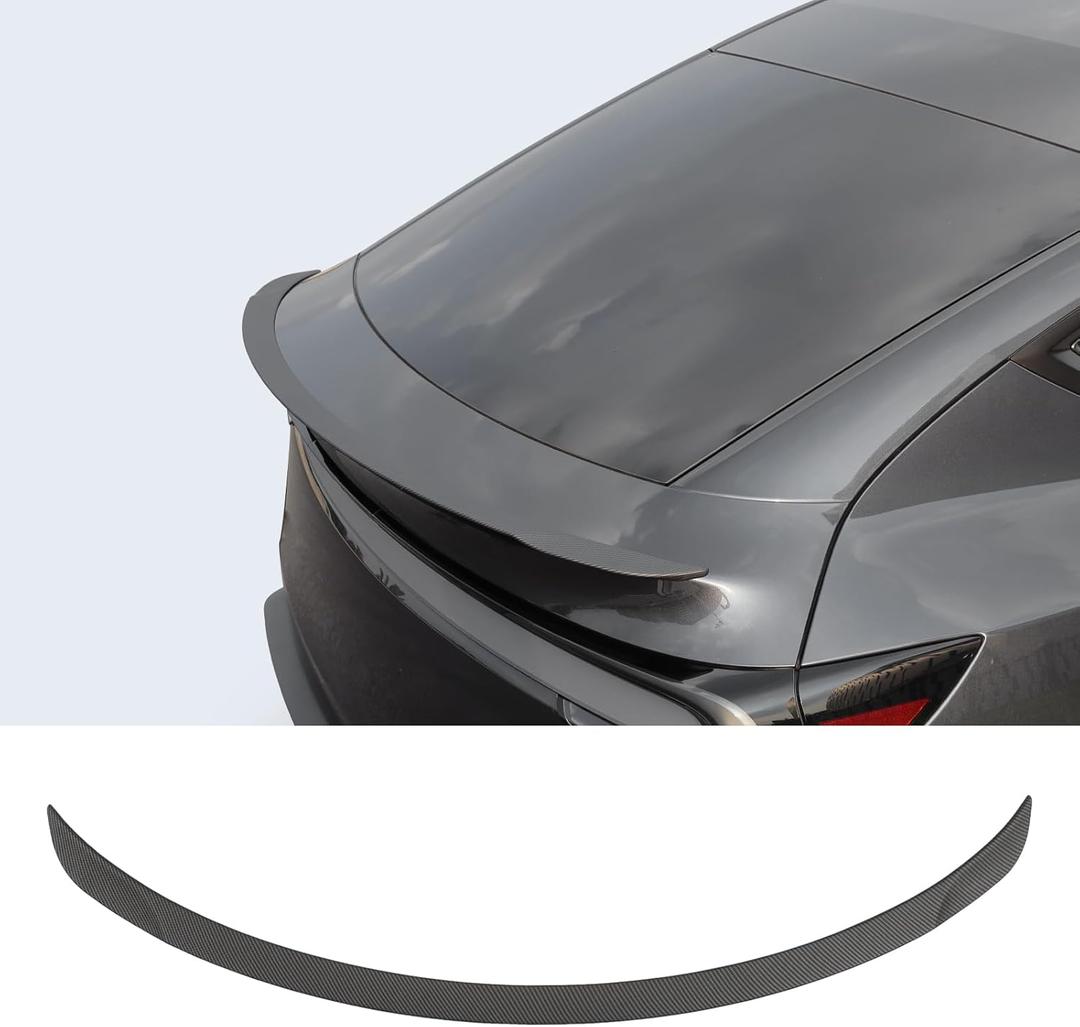 Spoiler for 2025 2026 Tesla Model Y Juniper Look Trunk Wing Rear Trunk Lip Spoiler Sporty Appearance for Tesla Model Y Accessories OEM Trunk Spoiler (Matte Carbon Fiber) Not fit 2026 Standard