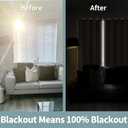 BGment Thermal Insulated 100% Blackout Curtains for Bedroom with Black Liner, Double Layer Full Room Darkening Noise Reducing Grommet Curtain (60 x 84 Inch, Beige, 2 Panels)