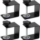 4Pcs Universal Drawer Clips - Front Installation C-clamp Cabinet Mounting Clamps with Soft Silicone Pad