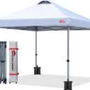 MASTERCANOPY Durable Pop-up Canopy Tent with Roller Bag (10x10, White)