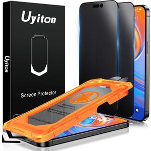 Uyiton for iPhone 15 Pro Max Matte Privacy Screen Protector - Anti-Fingerprint [Easy to Install] Anti-Spy Shatterproof Full Coverage Case Friendly 9H Tempered Glass Screen Cover, 2 Pack