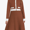 GRACE KARIN Girls Sweater Fall Dress Long Sleeve Knit A Line Contrast Casual Winter Dresses 12Y