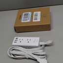 One Beat 10Ft Extension Cord with Multiple Outlets,Flat Plug Power Strip Surge Protector with 10 Ft Long Cord,6 Outlet 4 USB Ports (2USB C),Multi Outlet Wall Plug for Travel,College,Dorm Essentials (White)