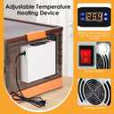 Chicken Brooder Box for Chicks with Chicken Coop Heater, Smart Temperature Control Chicken Brooder Heater, Chick Brooder with Chicken Feeder and Waterer Set for Chicks (23.6" x 16.5" x 17.8")