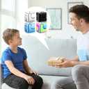 Wettarn 4 Pcs Spinners Fidget Cube Toys for Adults Small Desk Toys Gift Sensory Focus Metal Cube Spinners Desktop Anxiety Stress Relieve Autism ADHD Relaxing Christmas