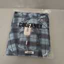 COOFANDY Men's Flannel Plaid Shirts Long Sleeve Casual Button Down Shirt with Pockets (Blue, 4XL)