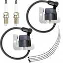 2 Pcs 24-584-36-S Ignition Coil with Spark Plug Replacement for Kohler CH22 CV22 CH25 CV25 CH23 CH730 CH740 Command Pro Twin Engine